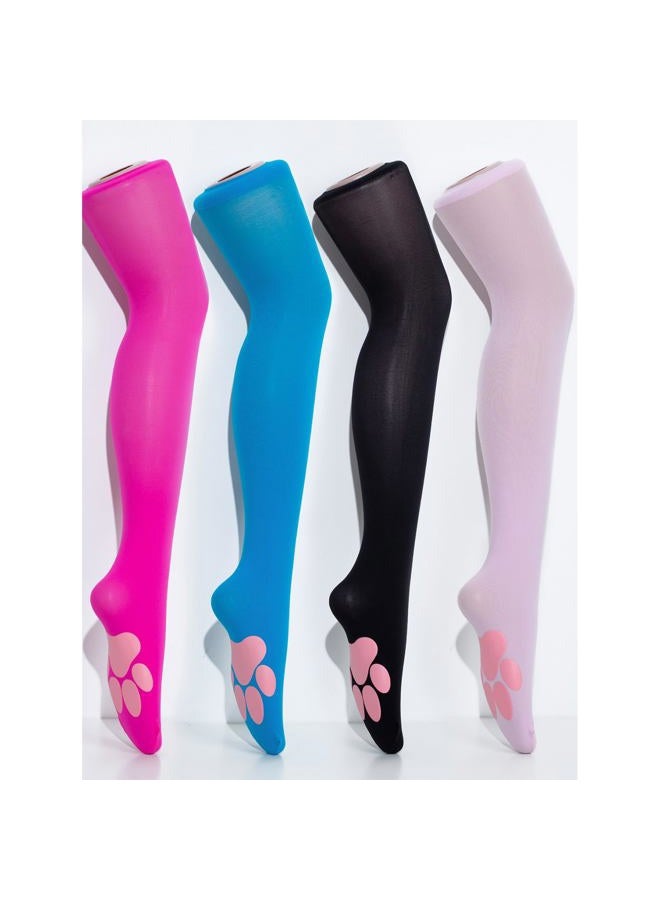 GRABAGECAN 3D Cat Paw Pad Socks,Puffyed Pawpad Socks Thigh High Socks for Girls kids Women Cosplay Over The Knee Stockings, Black, One size - Image 4