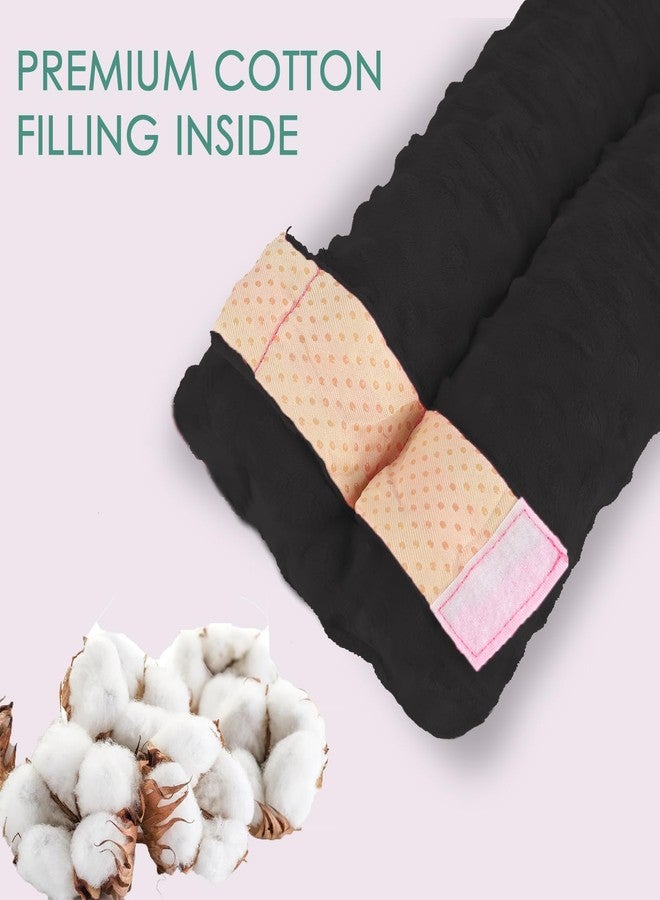 Wumimi Mastectomy Pillow Post Surgery Seat Belt Pillow Cushions Pads Protector for Breast Cancer Port Pacemaker Heart Surgery C-Section Recovery (Black-Dot) - Image 2