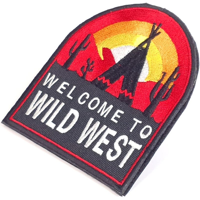 Wild West Design - Hiking Backpack Patch - Outdoor Patch - Embroidered Patch - Hook and Loop Patch - Patch for Backpacks, Hats, Jackets, Vest - Patches for Clothes, Backpack Accessories - Image 5