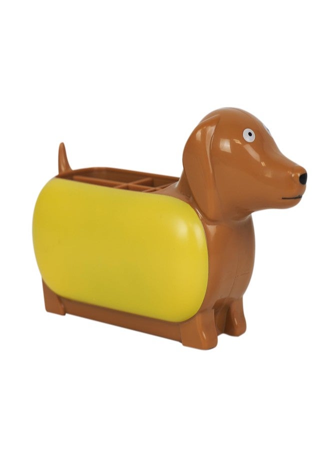 YOBRO Hotdog Pencil Holders, 6 compartments for Desk and Office Supplies, Stationery Gift Idea for Dog&Hotdog Lover,Cute Desktop Organiser -Dachshund Mini Storage Organizer - Image 2