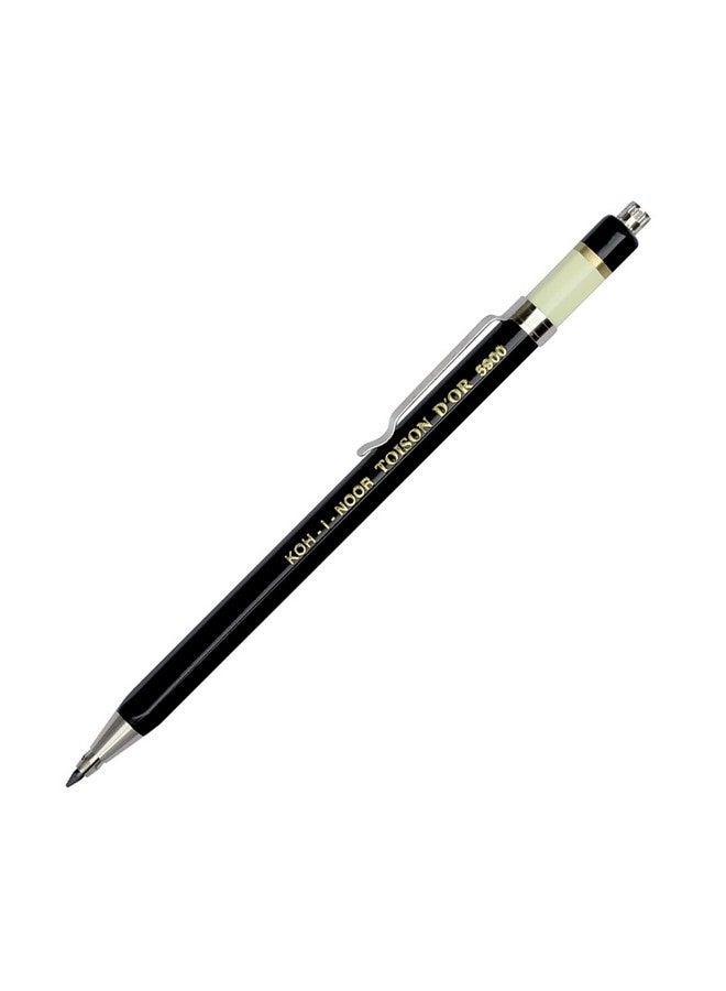 كوه-آي-نور حامل رصاص كوه-آي-نور تويسون دور مع مشبك، رصاص 2 مم × 120 مم، أسود، 1 من كل قطعة (5900CN1005KK) - Image 1