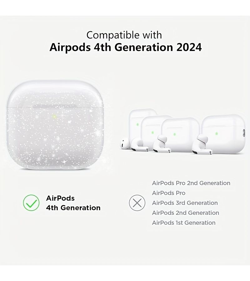 حافظة شفافة كاملة التغطية لحماية سماعات AirPods 4 و AirPods Pro 4 اللاسلكية، غطاء ناعم - Image 2