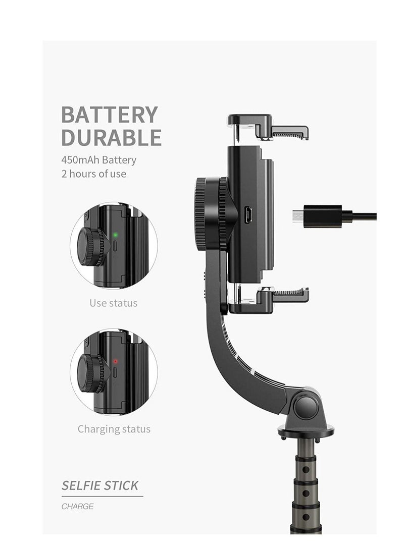 ELTRAZONE Gimbal Stabilizer for Smartphone L08 Handheld Gimbal with 360°Auto Balance Remote Wireless Bluetooth Selfie Stick Pan-tilt Tripod with Built-in Bluetooth Remote - Image 4