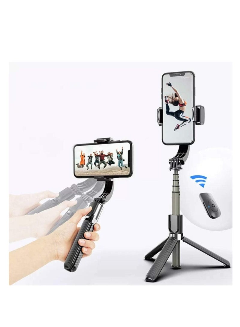 ELTRAZONE Gimbal Stabilizer for Smartphone L08 Handheld Gimbal with 360°Auto Balance Remote Wireless Bluetooth Selfie Stick Pan-tilt Tripod with Built-in Bluetooth Remote - Image 1