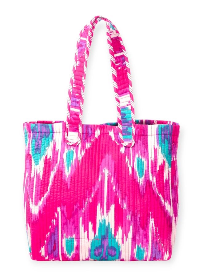SENORA Quilted Tote Handbag Premium Cotton Bag with Magnetic Closure | Soft, Skin Friendly & Eco-Friendly Fabric | Colorful Designer Shoulder Handbag for Women - Image 1