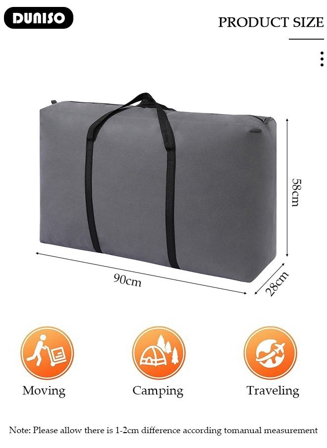 DUNISO 125L Collapsible Moving Bags, 2 Packs Organizing Bags with Zippers and Handles Storage Bag, Space Saving Clothes Storage Laundry Bag For Packing, House Essentials, Sustainable, Water-Resistant  - Image 4