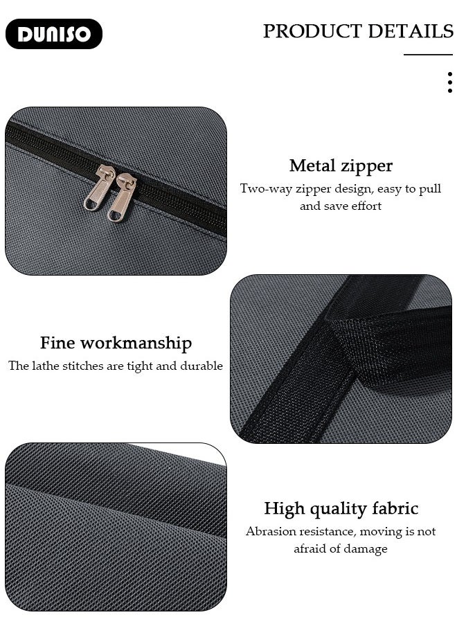 DUNISO 125L Collapsible Moving Bags, 2 Packs Organizing Bags with Zippers and Handles Storage Bag, Space Saving Clothes Storage Laundry Bag For Packing, House Essentials, Sustainable, Water-Resistant  - Image 3