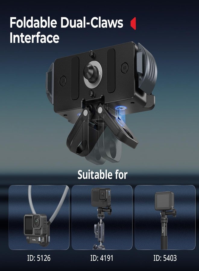 SmallRig Magnetic Quick Release Mount for GoPro Hero 13, Aluminum Adapter with 1/4"-20 Screw and Dual-Claws Interface, Base Compatible with Neck Mounts, Selfie Sticks, Magic Arms - 5437 - Image 3