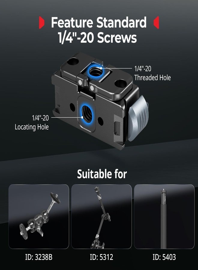 SmallRig Magnetic Quick Release Mount for GoPro Hero 13, Aluminum Adapter with 1/4"-20 Screw and Dual-Claws Interface, Base Compatible with Neck Mounts, Selfie Sticks, Magic Arms - 5437 - Image 4