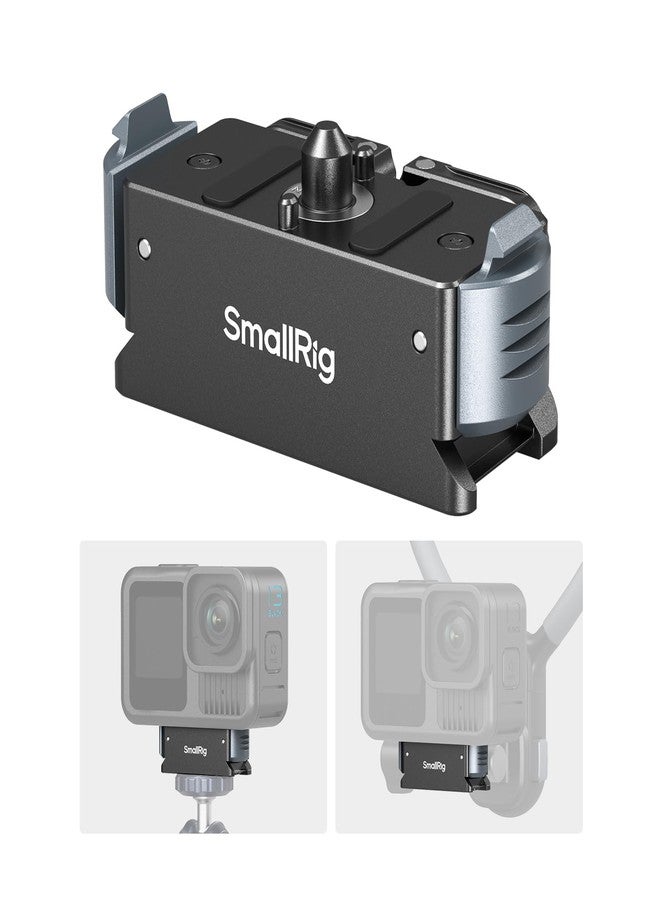 SmallRig Magnetic Quick Release Mount for GoPro Hero 13, Aluminum Adapter with 1/4"-20 Screw and Dual-Claws Interface, Base Compatible with Neck Mounts, Selfie Sticks, Magic Arms - 5437 - Image 1