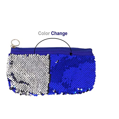 PARTEET Sequin Bling Stationery, Cosmetic, Travel Color Change Pouch(Pack of 2)(Assorted Color) - Image 2