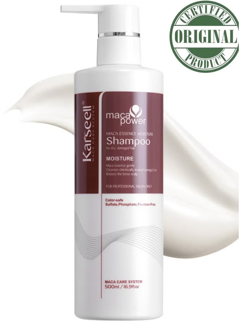 Karseell Maca Power Shampoo, Mac Essence Moisture Shampoo for Dry, Damaged Hair 800ml  - Image 1