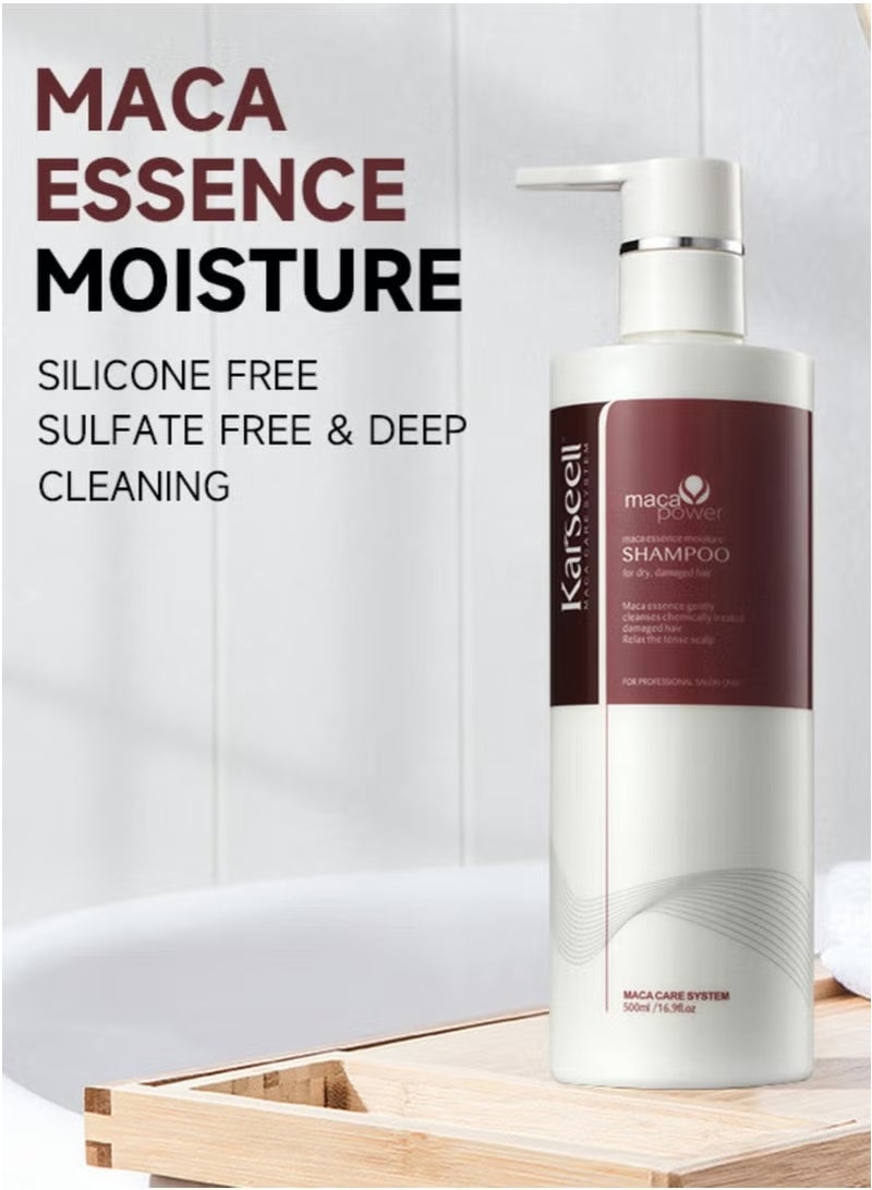 Karseell Maca Power Shampoo, Mac Essence Moisture Shampoo for Dry, Damaged Hair 800ml  - Image 2