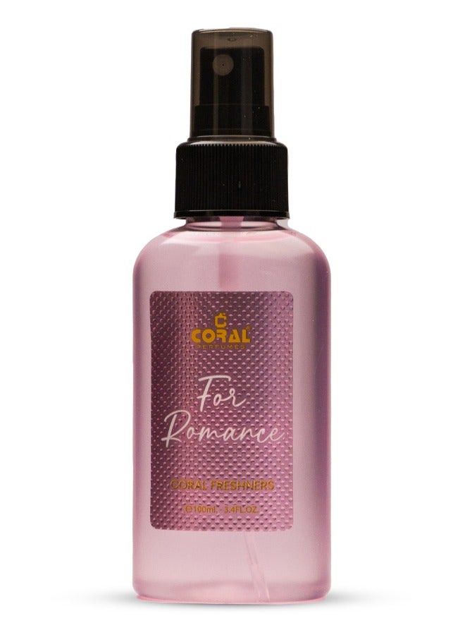 Coral FOR RO-MANCE Car Fresheners 100ml, Blooming florals, soft vanilla, and musk Fragrance - Image 1