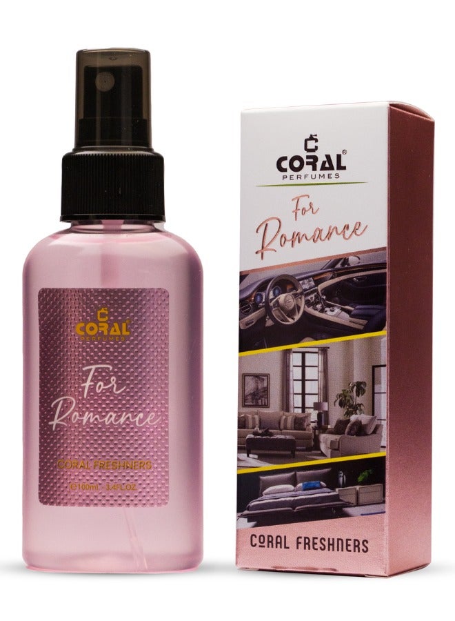 Coral FOR RO-MANCE Car Fresheners 100ml, Blooming florals, soft vanilla, and musk Fragrance - Image 2