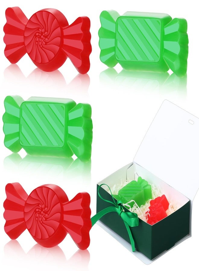 Demissle 4 Pcs Handmade Soaps Bath Gift Set Candy Soaps Holiday Mini Scented Soap Bath Soaps with Plus Christmas Gift Box for Kids Women Valentine‘s Day Guest Bathroom(Candy - Image 1