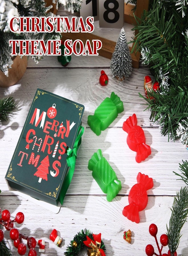 Demissle 4 Pcs Handmade Soaps Bath Gift Set Candy Soaps Holiday Mini Scented Soap Bath Soaps with Plus Christmas Gift Box for Kids Women Valentine‘s Day Guest Bathroom(Candy - Image 5