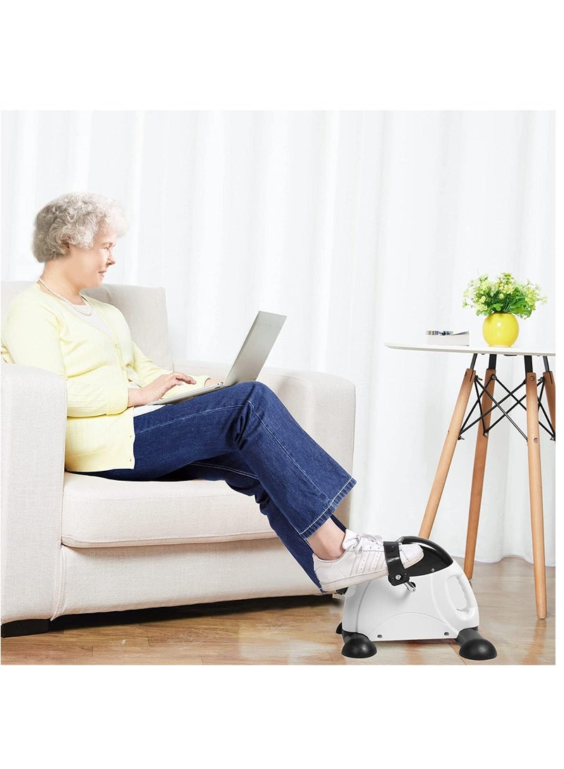 ALCOACH Mini Pedal Exerciser Bike for Elderly Rehabilitation Portable Pedal Bike for Legs Arms Under Desk Exerciser with Adjustable Resistance Handle and LED Display - Image 4