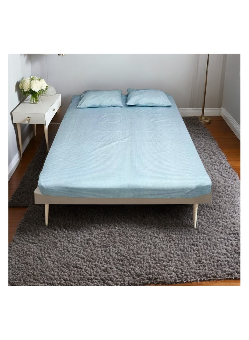 Rahalife 3-Piece Bedsheet Set Double Size 1xBedsheet( 240x254 Cm), 2xPillow Case( 50x75 Cm) Polyester|Bedding,Linen,Bed sheet set,Bed Linen Collection,Double/Queen Size Bedsheet set  - Image 4