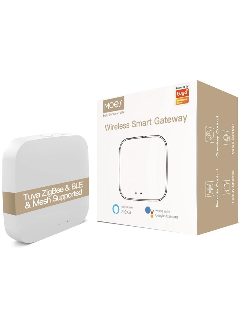 مويس بوابة USB واي فاي الذكية من تويا، طاقة منخفضة بلوتوث 5.0 + محور ZigBee 3.0 اللاسلكي، تحكم عبر تطبيق Smart Life، جسر تحكم لاسلكي للمنزل الذكي متوافق مع أليكسا وجوجل هوم - Image 1