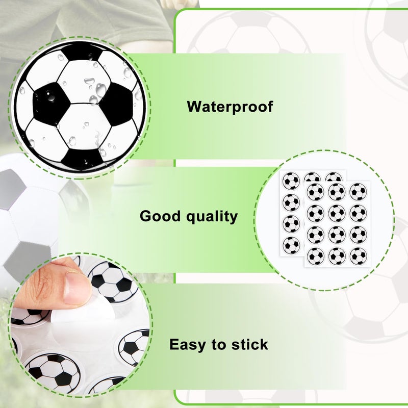 NQEUEPN 120pcs 1.18 Inch Soccer Stickers, 10 Sheets Water Bottles Ball Stickers Sports Decals Self-Adhesive Waterproof Party Favor for Scrapbooking Arts Calendar Craft Kids Decoration - Image 4