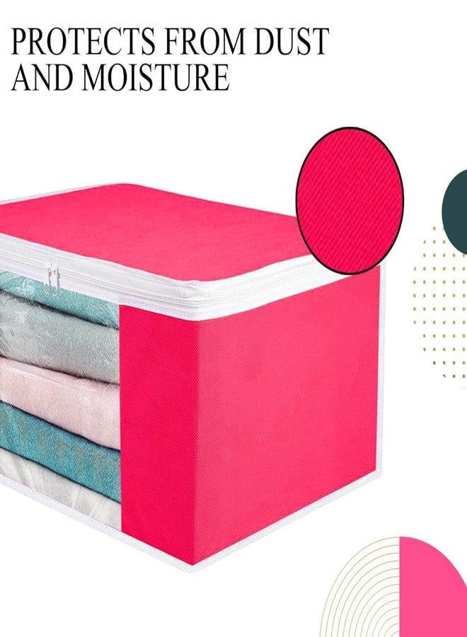 Shaping Fabric Garment Cover Non-Woven 90 GSM with Transparent Window & Double Metal Zipper - Pack of 4 | Dustproof Clothes Storage Bag for Sarees, Suits, Jackets, Shirts SCSDRL1682493517524148525500 - Image 4