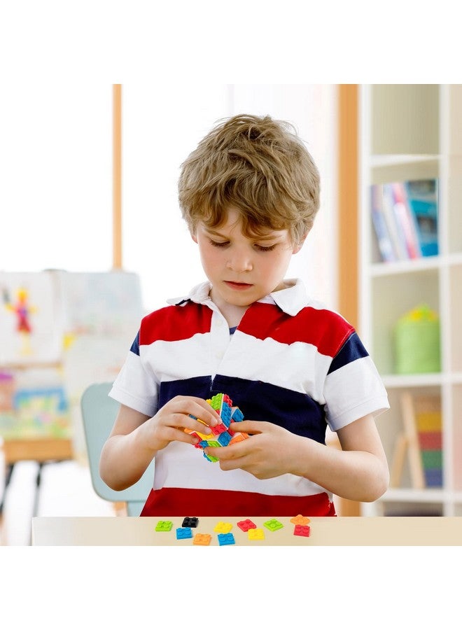 D-FantiX Building Brick Blocks 3x3x3 Speed Cube Toy, Build-On Brick 3D Magic Cube, Handheld Brain Teaser Puzzles Gift Ideas, Puzzle Building Cube Game for Kids Adults (Included Brick Separator) - Image 2