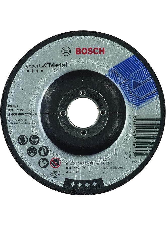 BOSCH Expert For Metal Grinding Disc For Small Angle Grinders 1 Piece 125 Mm Diameter 6.00 Mm Thickness - Image 1