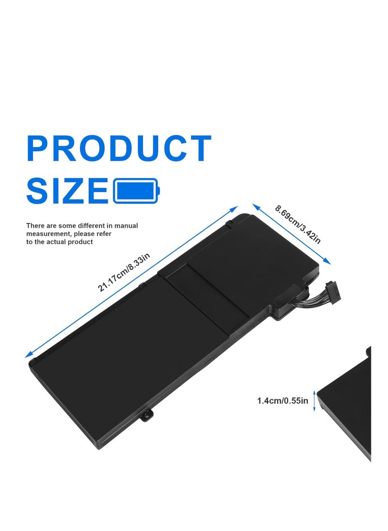 Generic Replacement battery for certain 13-inch laptop models (Mid 2009, Mid 2010, Early and Late 2011, 2012). This battery is rated at 10.95V, 63.5Wh, and has 6 cells.  - Image 4