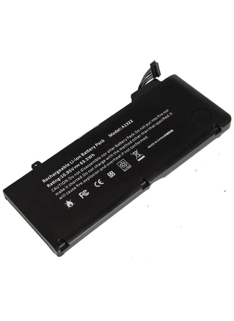 Generic Replacement battery for certain 13-inch laptop models (Mid 2009, Mid 2010, Early and Late 2011, 2012). This battery is rated at 10.95V, 63.5Wh, and has 6 cells.  - Image 5