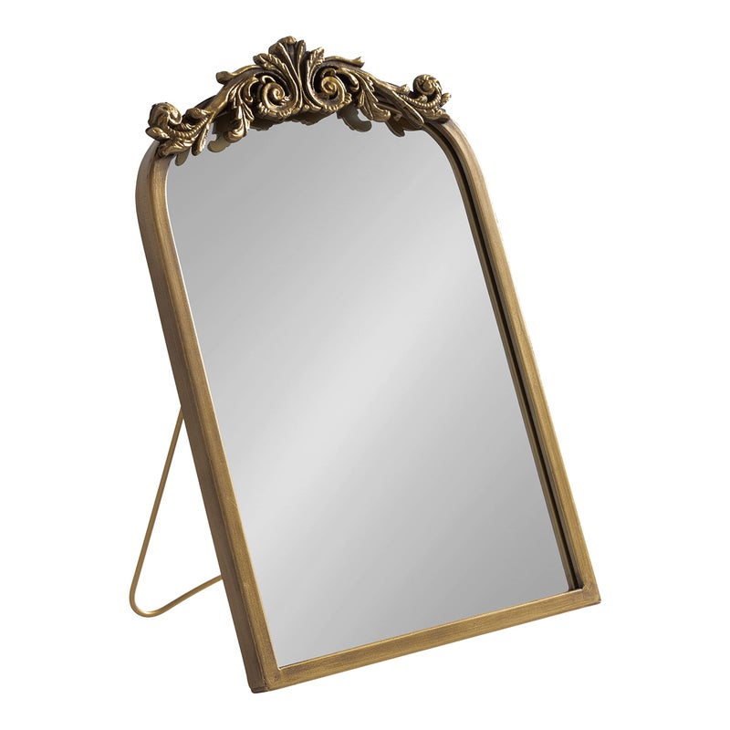 Kate and Laurel Kate and Laurel Arendahl Glam Table Mirror 12 x 18 Gold Traditional Chic Mirror for Wall 