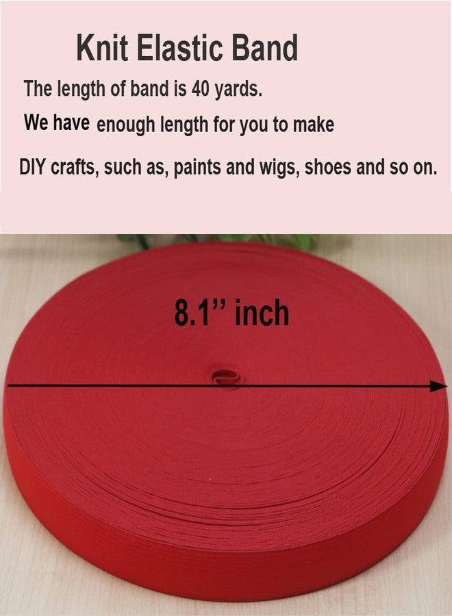 JESEP Red Knit Elastic Band for Sewing 3/4 inch 20mm-40 Yards Flat High Elasticity Straps-Wide Stretchy Knit Elastic Bands for Pants-Waistband-Wigs-Bedspread-DIY Crafts - Image 5