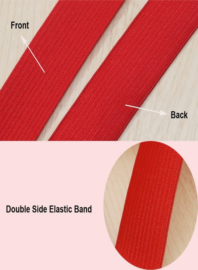 JESEP Red Knit Elastic Band for Sewing 3/4 inch 20mm-40 Yards Flat High Elasticity Straps-Wide Stretchy Knit Elastic Bands for Pants-Waistband-Wigs-Bedspread-DIY Crafts - Image 3