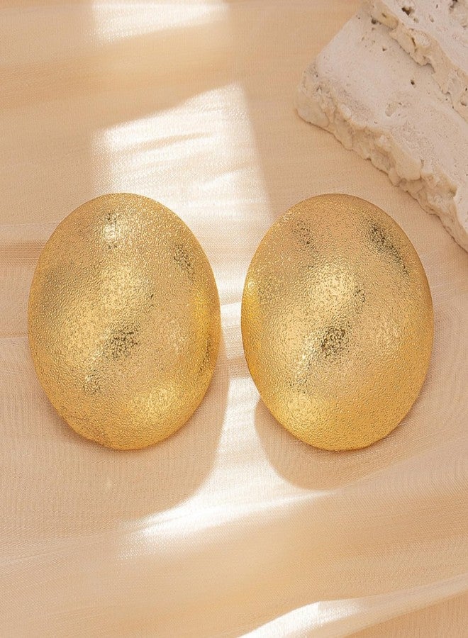 Frodete Chunky Gold Ball Earrings Large Trendy Statement Thick Dangle Oversized Modern Elegant Versatile Bold Ball Dainty Everyday Party Earring for Women - Image 3