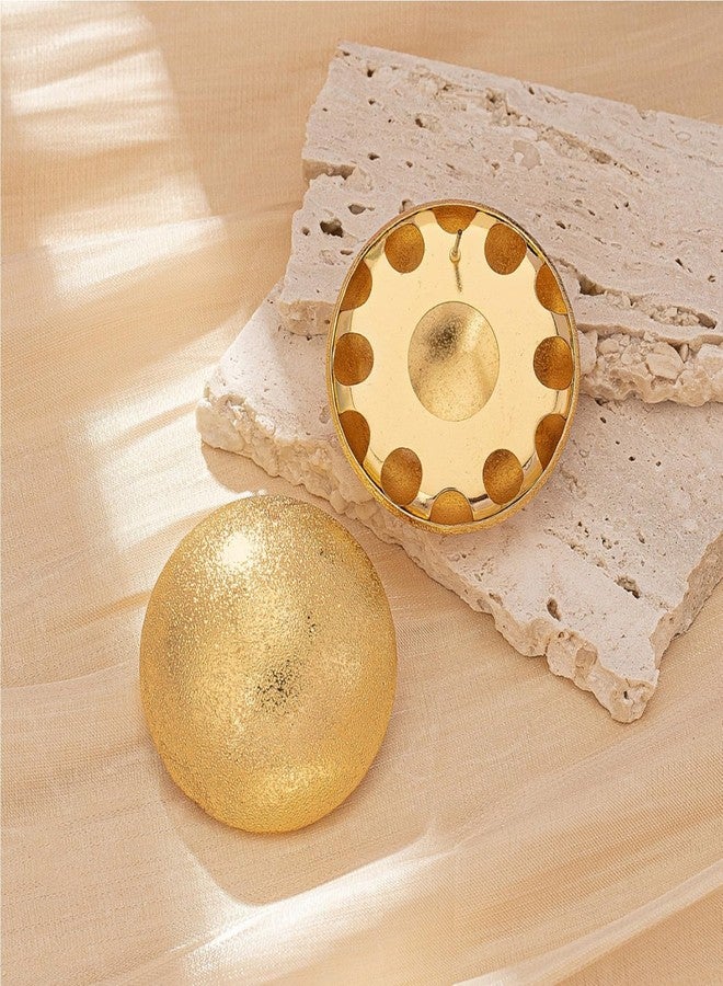 Frodete Chunky Gold Ball Earrings Large Trendy Statement Thick Dangle Oversized Modern Elegant Versatile Bold Ball Dainty Everyday Party Earring for Women - Image 4