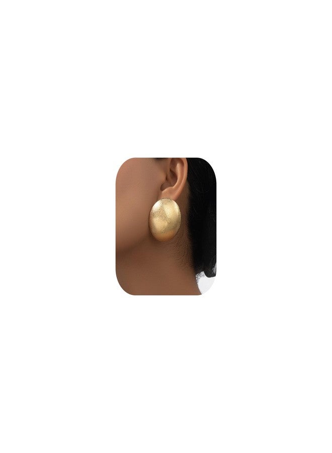 Frodete Chunky Gold Ball Earrings Large Trendy Statement Thick Dangle Oversized Modern Elegant Versatile Bold Ball Dainty Everyday Party Earring for Women - Image 1