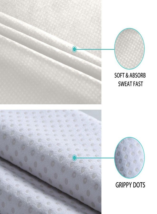 YETTASBIN Cream Yoga Mat Towel, Non Slip Sweat Absorbent Hot Yoga Towel Portable Lightweight Travel Workout Towel with Storage Bag for Home Yoga, Pilates, Fitness 73x 27 Inch - Image 4