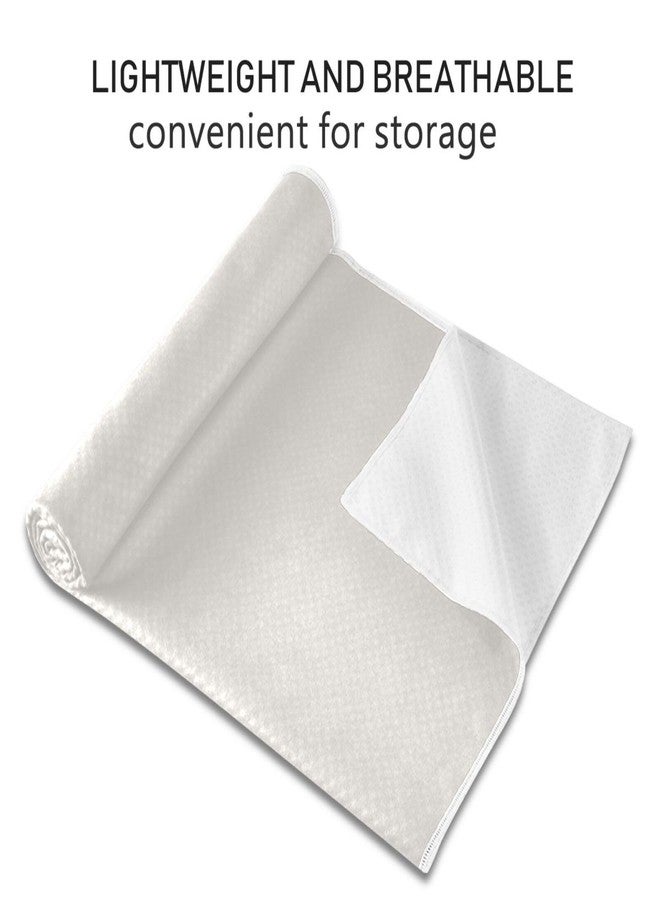 YETTASBIN Cream Yoga Mat Towel, Non Slip Sweat Absorbent Hot Yoga Towel Portable Lightweight Travel Workout Towel with Storage Bag for Home Yoga, Pilates, Fitness 73x 27 Inch - Image 2