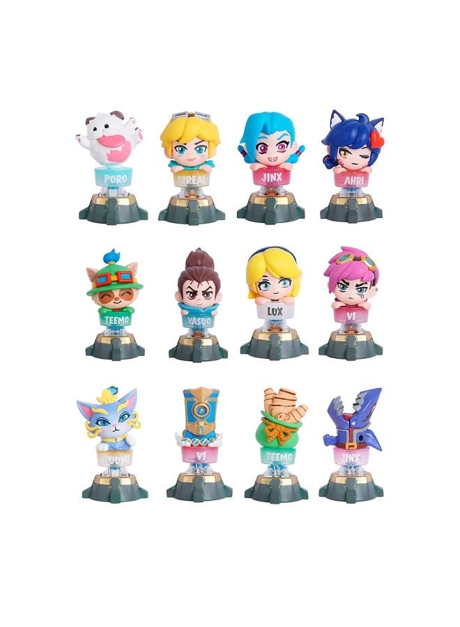 MINISO x League of Legends League Series Collectible Keycap Blind Box, Full Display Set of 12 Sealed Mystery Boxes, Character Collectible for Display and Gifting - Image 1