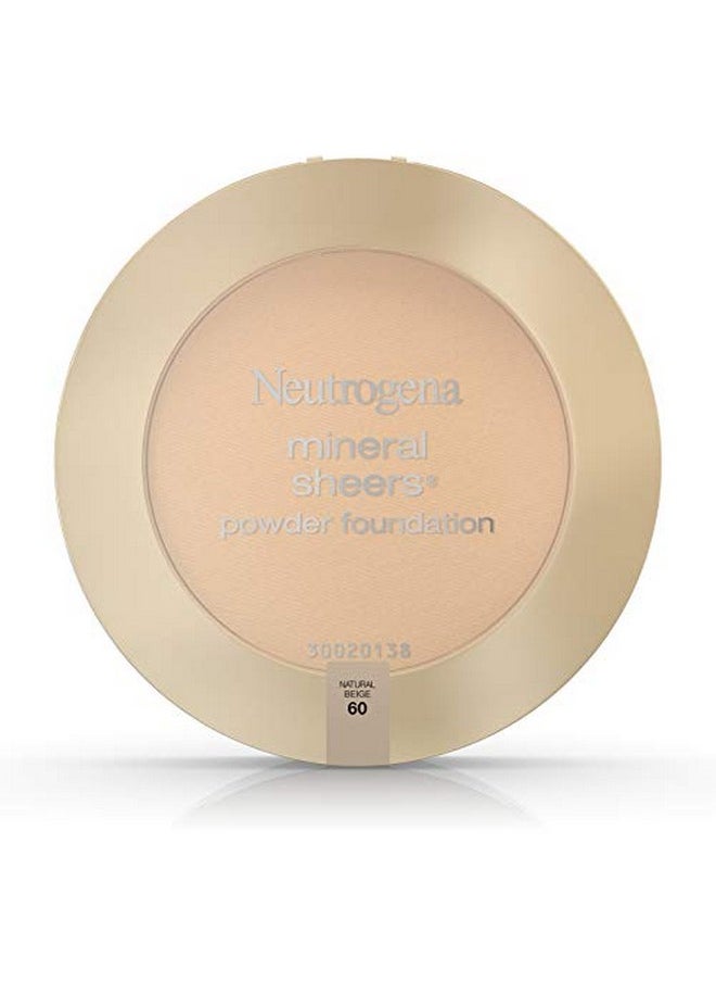 Neutrogena Mineral Sheers Powder Foundation, Natural Beige 60, 0.34 Ounce  - Image 1