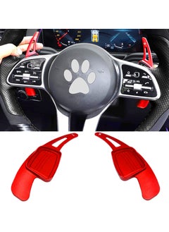 KASTWAVE Aluminum Steering Wheel Paddle Shifter Extensions Covers 2PCS for Audi A3、A4、A5、A7、A8、S3、S5(2017-2018) Q5、A8(2018-2019) Q7、TTS(2016-2019) TT(2015-2018) Interior Extensions Accessories DSG Red  - Image 1