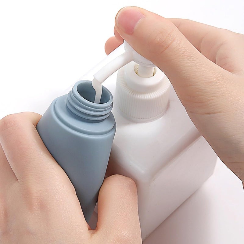 B-BUCKET RIXTEC Pack of 3 Refillable Travel Bottles for Toiletries Silicone Container for Cream, Shampoo Hand Wash, Lotion Storage Bottle Travel Accessories Leak Proof (60 ML) - Image 2