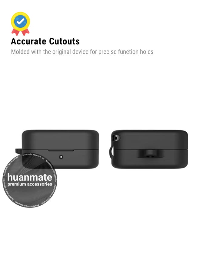 huanmate - Nothing cmf Buds B168 Silicone Case Cover - Black - Made with Soft Silicone, Lightweight & Durable - Stylish Design, Accurate Cut-outs, Easy Installation & Removal - Image 1