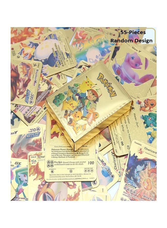 Pokemon 55 Pieces Pokémon Golden Foil Set Card Game For Children - Image 1