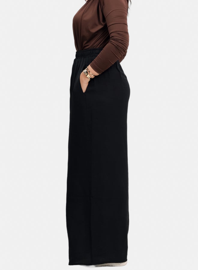 Wide leg galaxy oversized pants- color black - Image 2