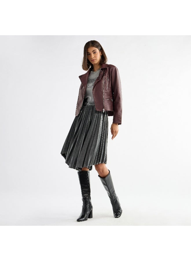 Pleated Asymmetric Skirt with Buckle Accent - pzsku/ZF1B021BB218FA4624DB6Z/45/_/1732382299/e4e778a3-76c1-4d13-ac96-4f793f3daf45