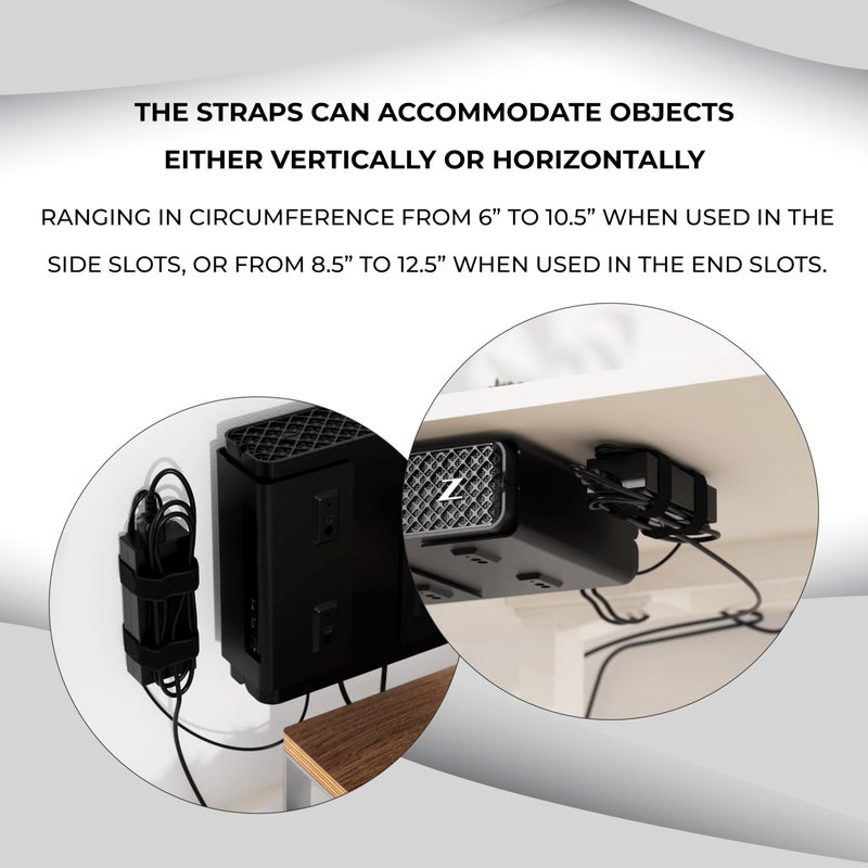 HumanCentric Universal Small Mounting Bracket Compatible with Small Devices, Modems, Power Blocks, Mount on The Wall or Under Your Desk, Vertically or Horizontally - Image 3