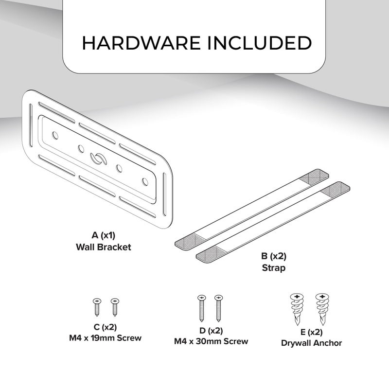 HumanCentric Universal Small Mounting Bracket Compatible with Small Devices, Modems, Power Blocks, Mount on The Wall or Under Your Desk, Vertically or Horizontally - Image 5