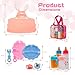 Linkyloop Baby Doll Accessories Magic Bottle Set 13 Pieces Doll Feeding Pretend Playset with Disappearing Milk Juice Bottles Pacifiers Bowl and Bath Towel Doll Bottle Toys set Gift for Kids Girls Ages 3 - Image 4