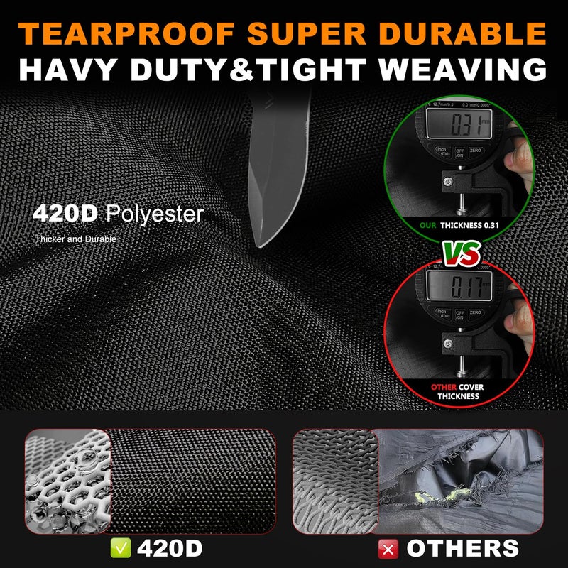 ClawsCover 4-6 Seater UTV Covers Waterproof Outdoor,Heavy Duty Fadeless Polyester Cloth,Windproof All Weather Side by Side Covers Accessories Fit for Polaris RZR Can-Am Kawasaki Honda Mahindra,159Lx66Wx76H Inch - Image 2